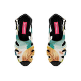 Black Spider Toe Sandal Floral - CANVAEGYPT