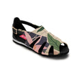 Black Spider Toe Sandal Leafs