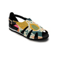 Black Spider Toe Sandal Leaves
