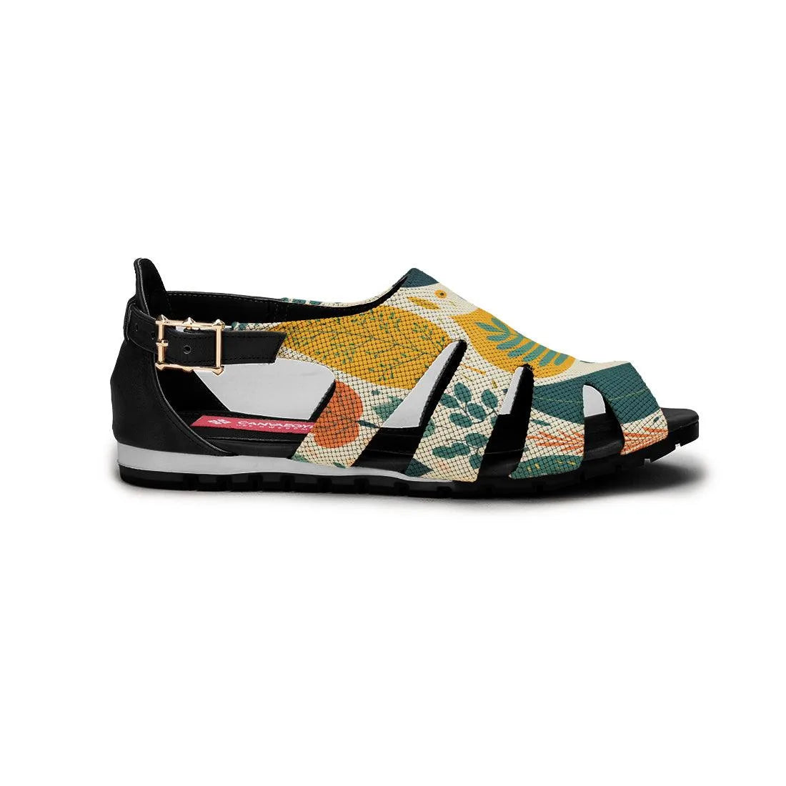 Black Spider Toe Sandal Leaves - CANVAEGYPT