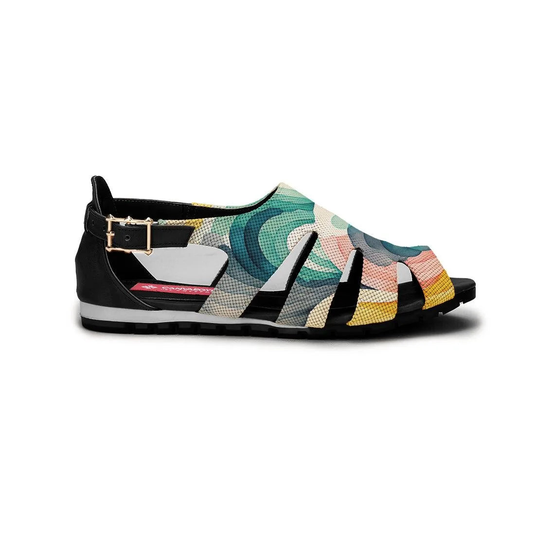 Black Spider Toe Sandal Scribbles - CANVAEGYPT