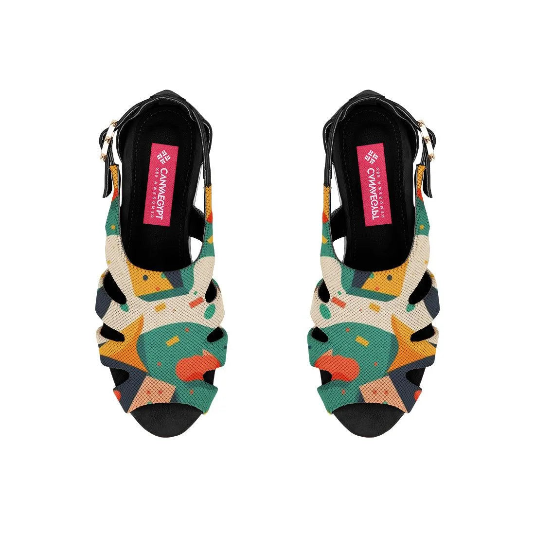 Black Spider Toe Sandal Shapes - CANVAEGYPT