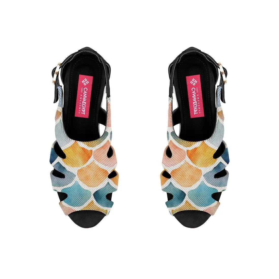 Black Spider Toe Sandal Shining - CANVAEGYPT