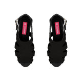 Black Spider Toe Sandal Solid Black - CANVAEGYPT