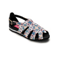 Black Spider Toe Sandal Texture