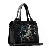 Black Travel Hobo Bag Leaves - CANVAEGYPT