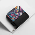 Black ZipPop Wallet Neon Botanica