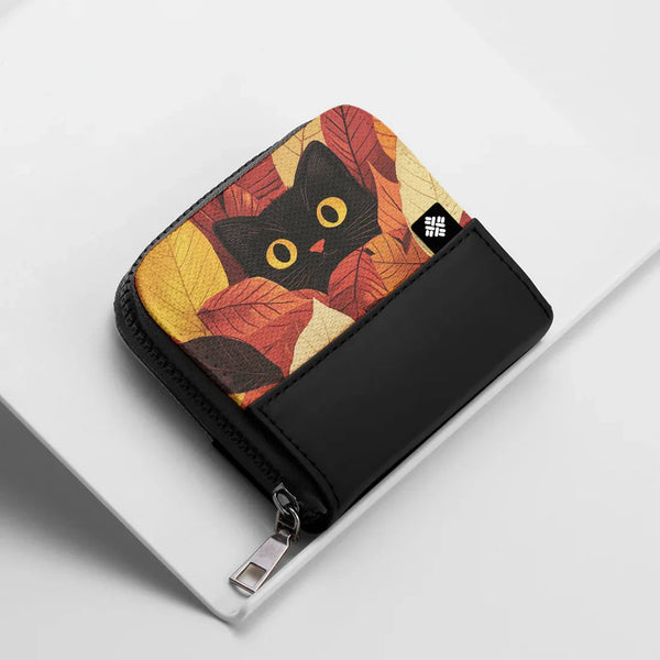 Black ZipPop Wallet Peek-a-Boo Paws - 1