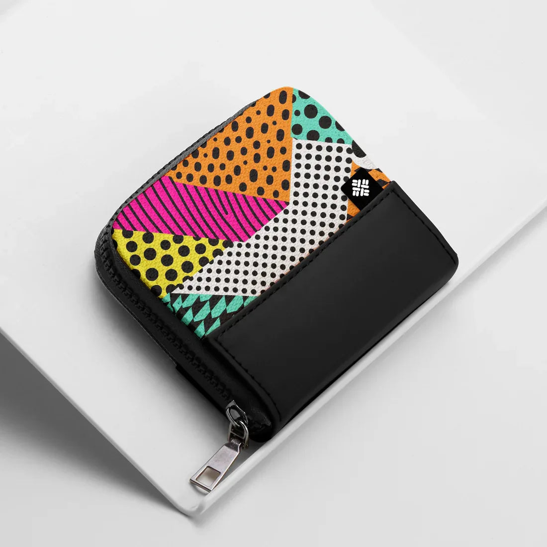 Black ZipPop Wallet Pixel Party - 1