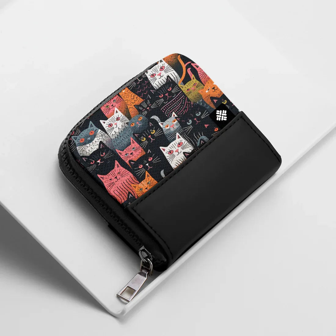 Black ZipPop Wallet Purr Parade - 1