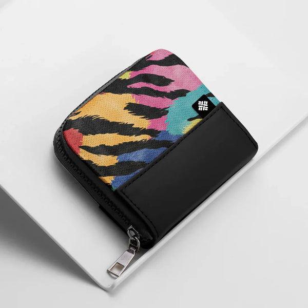 Black ZipPop Wallet Technicolor Wild - 1