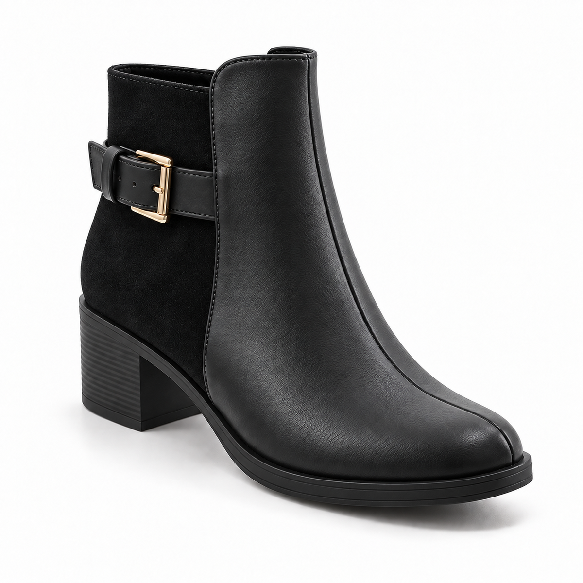 Black Buckle Ankle Boots – Walk the Talk | ECADRA