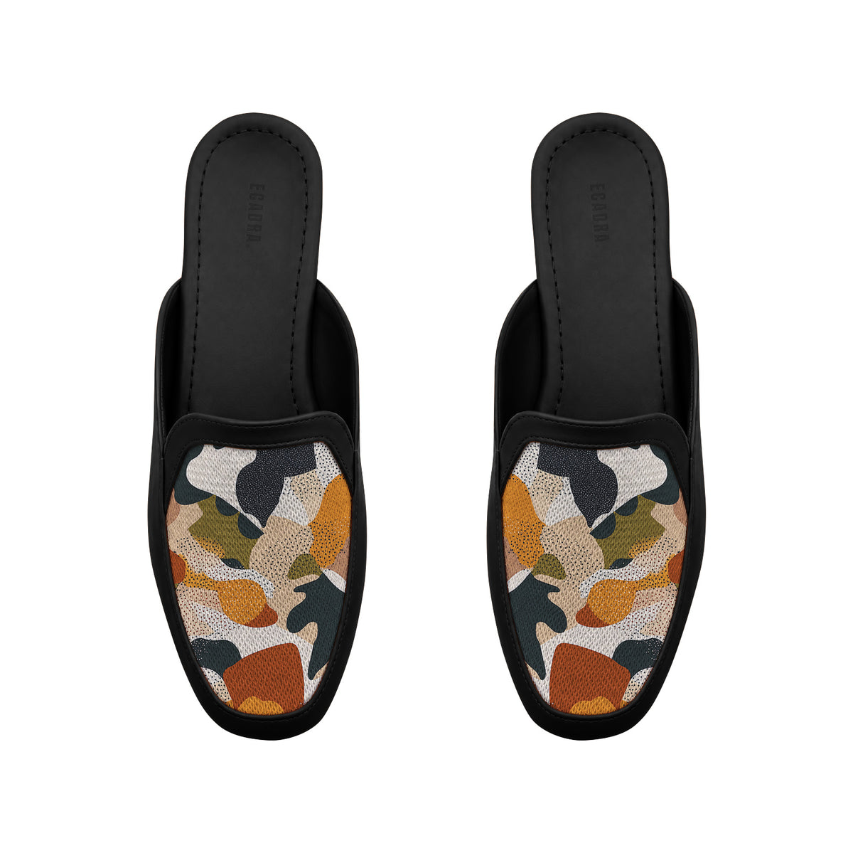 Black Glide Mules – Camo
