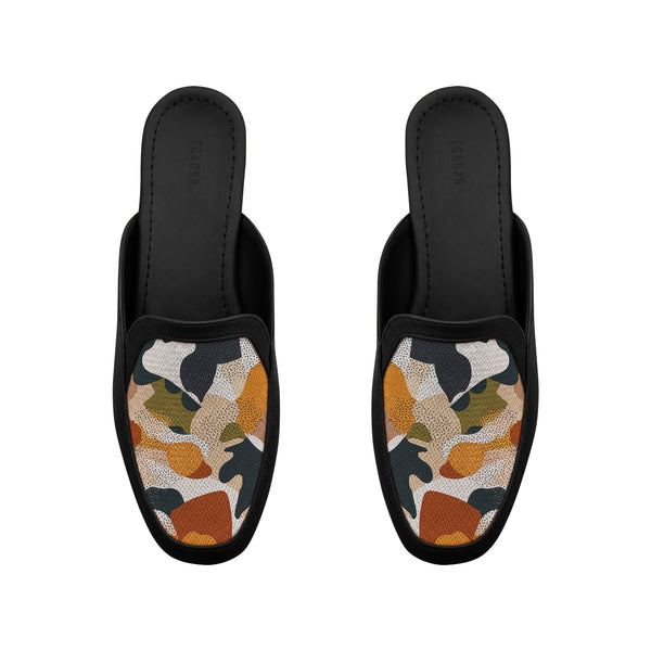 Black Glide Mules – Camo