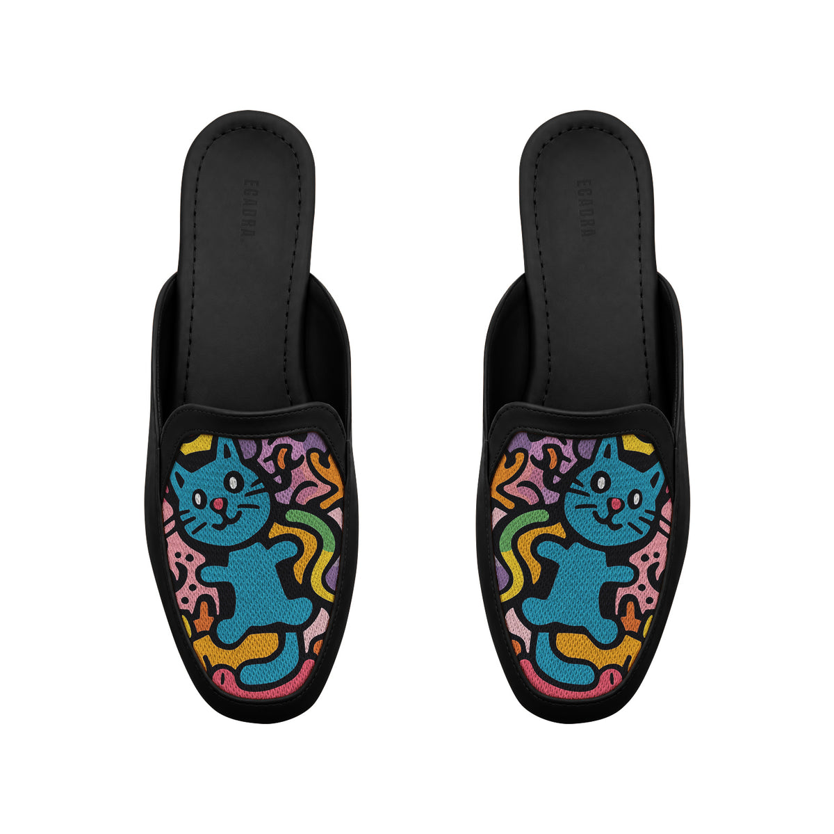 Black Glide Mules – Groovy Cat