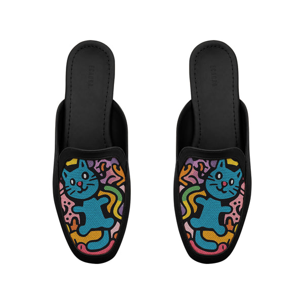 Black Glide Mules – Groovy Cat