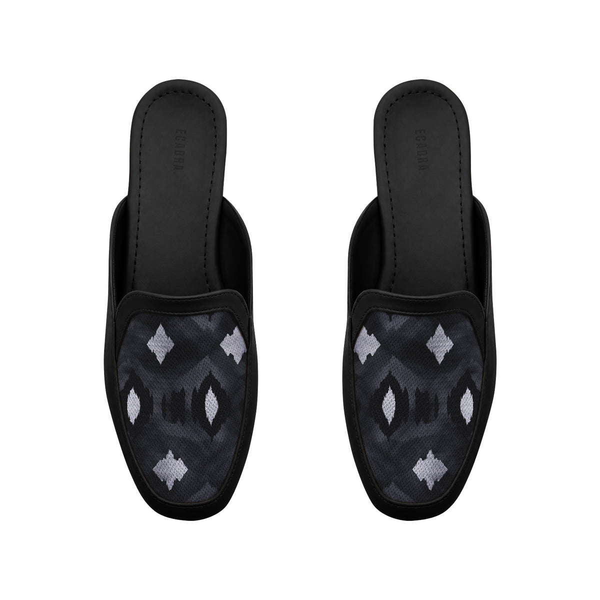 Black Glide Mules – Ikat