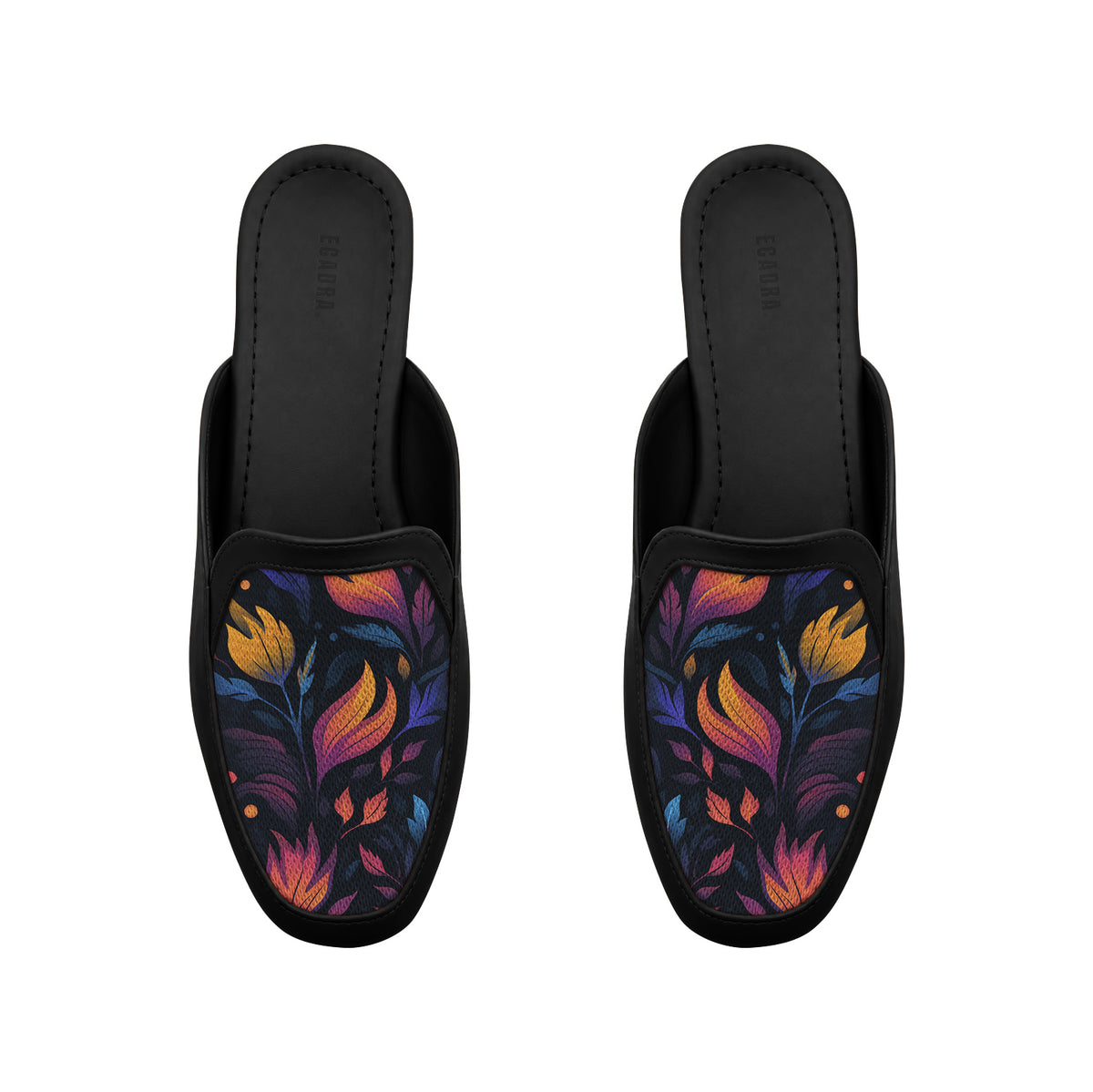 Black Glide Mules – Nightbloom