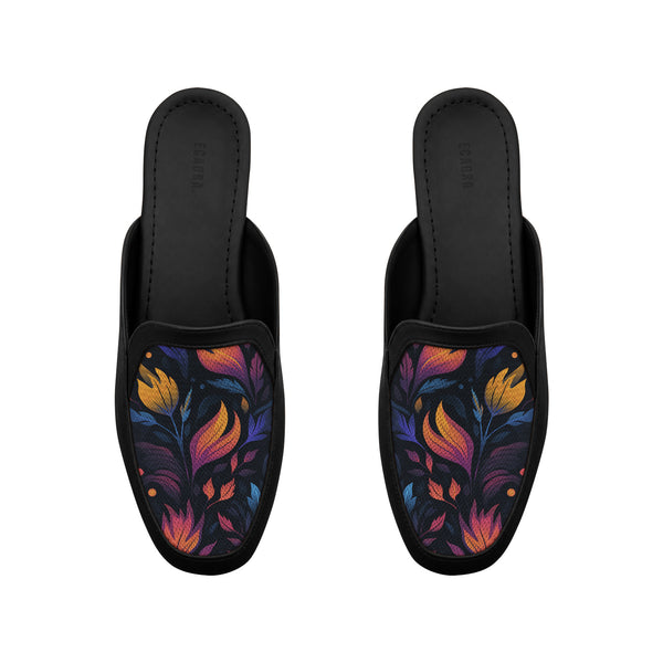 Black Glide Mules – Nightbloom
