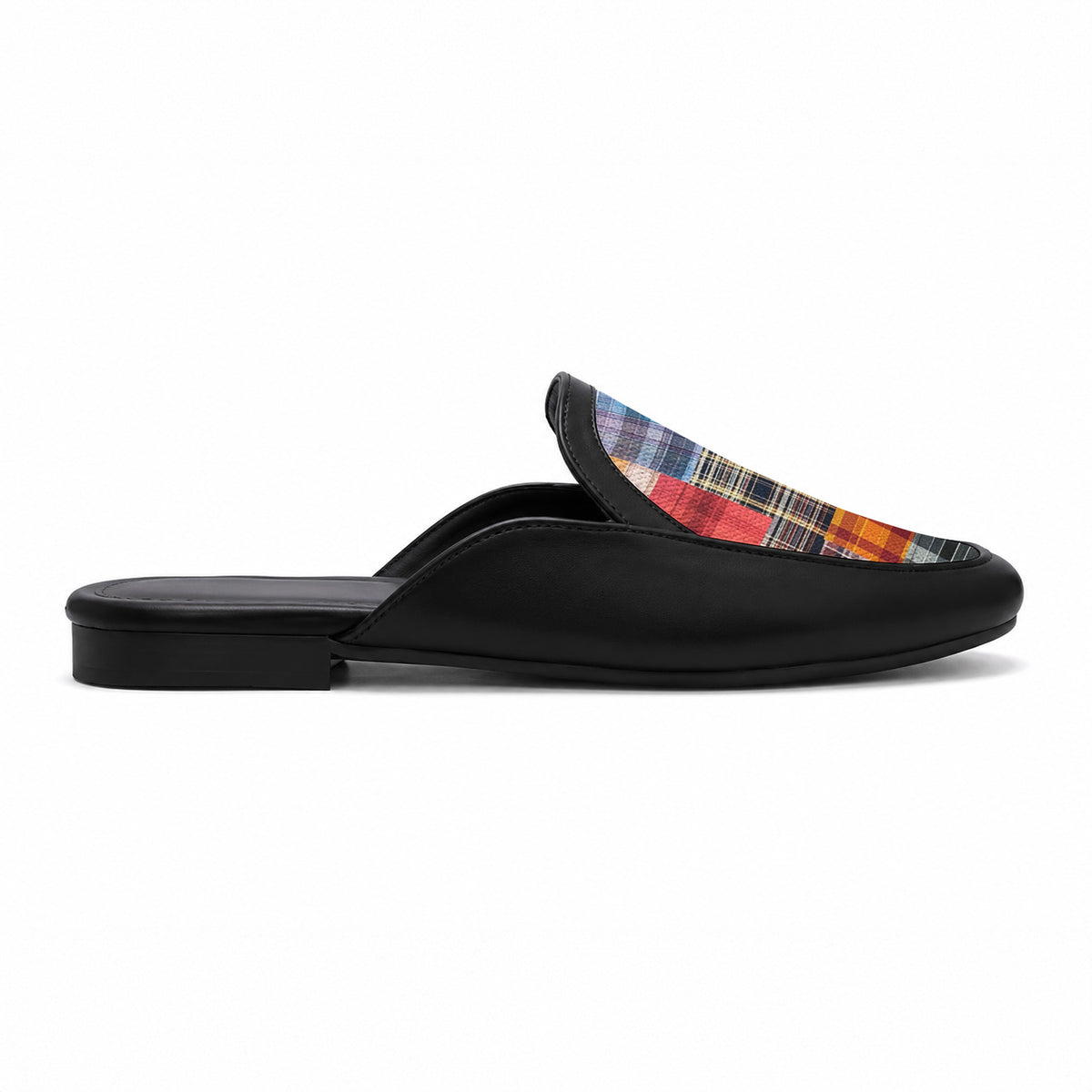 Black Glide Mules – Patchwork - 2