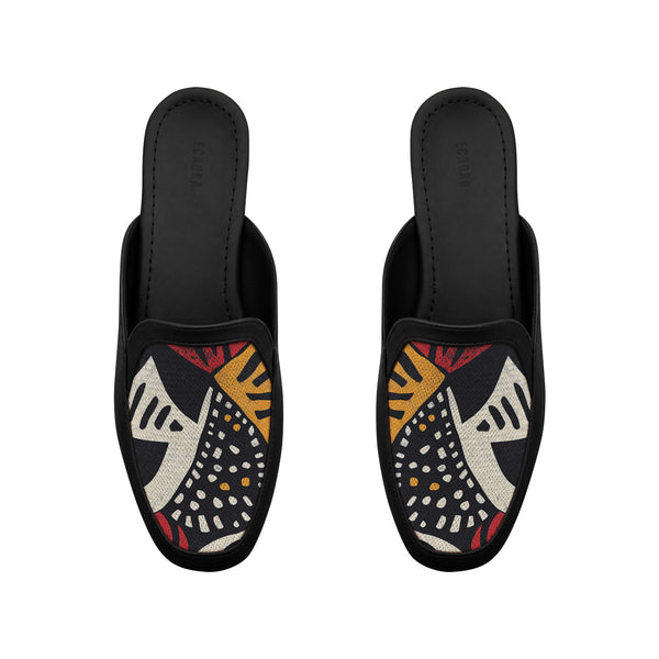 Black Glide Mules – Sahara