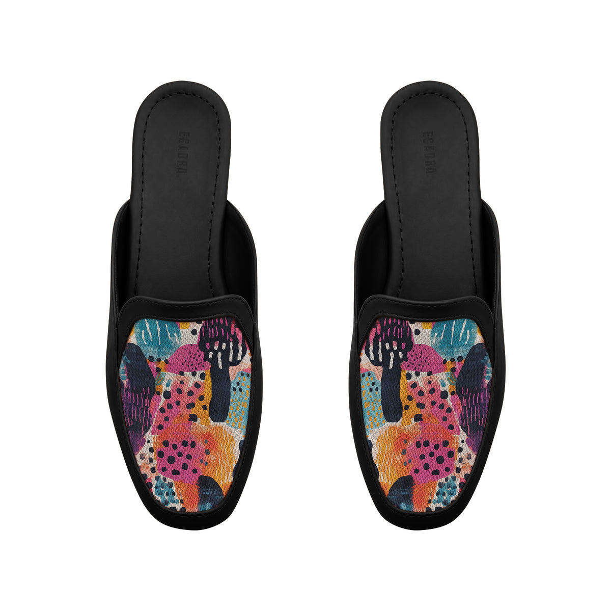 Black Glide Mules – Shroom