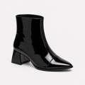 Black Gloss Muse Ankle Boots - Patent Leather