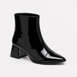 Black Gloss Muse Ankle Boots - Patent Leather | ECADRA
