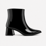 Black Gloss Muse Ankle Boots - Patent Leather - 2 | ECADRA