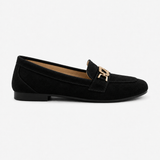 Black Matte Chain Loafers - 2 | ECADRA