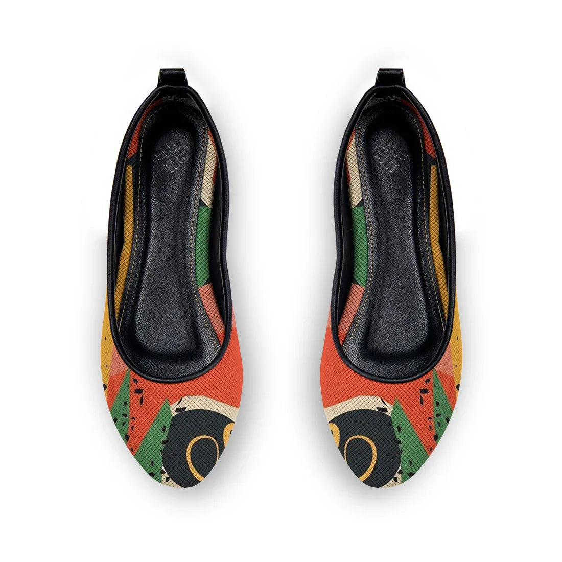 Black Round Toe Shoe Abstract - 1