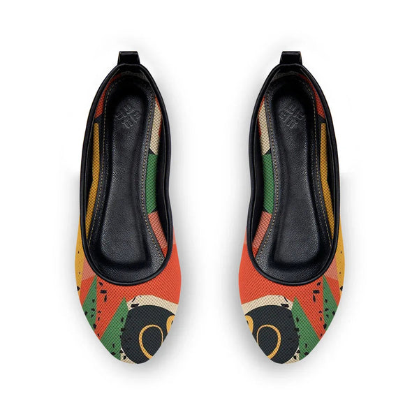 Black Round Toe Shoe Abstract - 1