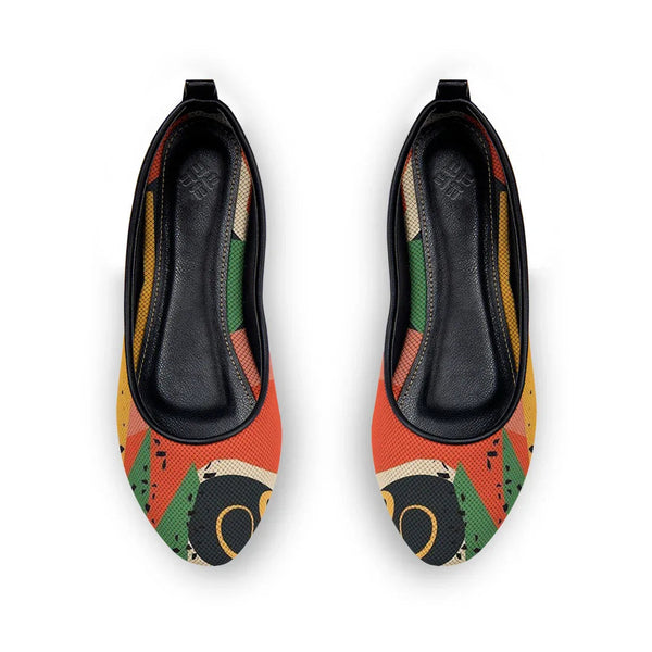 Black Round Toe Shoe Abstract