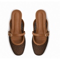 Havana  Black Trellis Mule