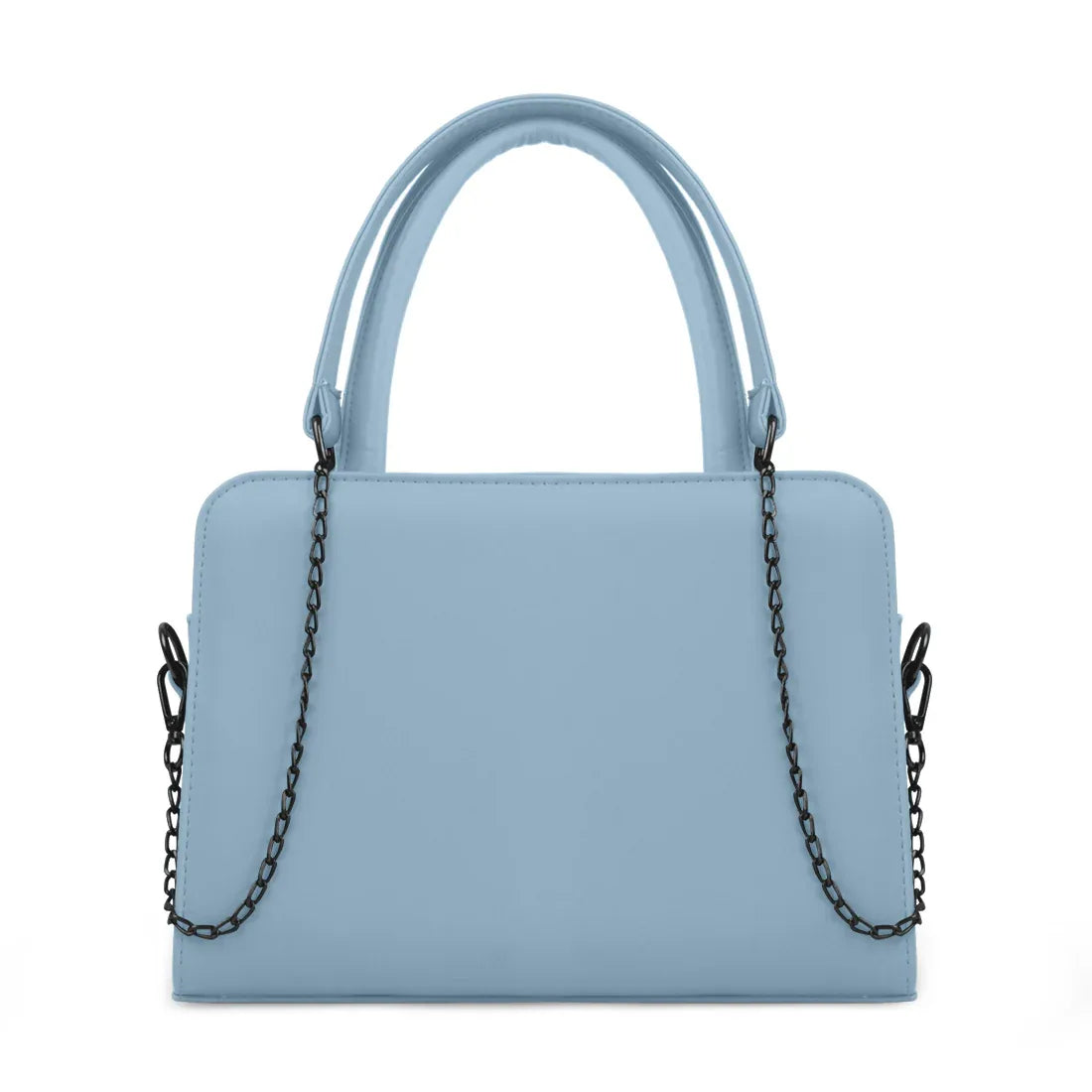 Blue Chic Chain Accent Handbag - 1
