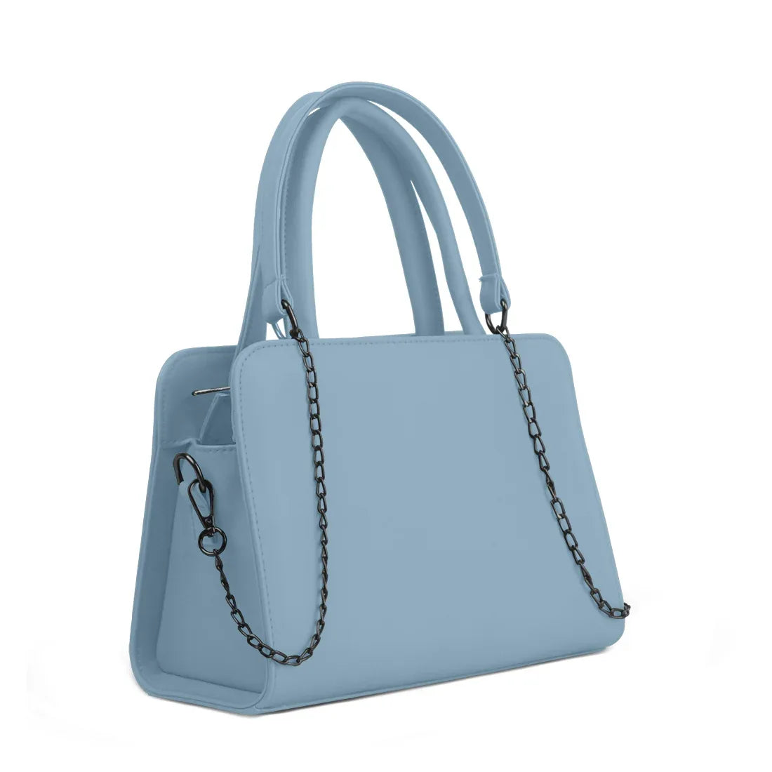 Blue Chic Chain Accent Handbag - 2