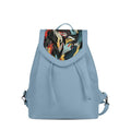 Blue City Serenade Backpack Abstract Avian Mosaic Back