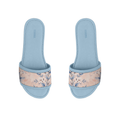 Blue Drift Slides Delicate Blue Botanical Print
