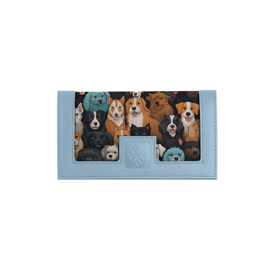Blue Sleek Elegance Fold Wallet Featuring Adorable Dog Collective - 2