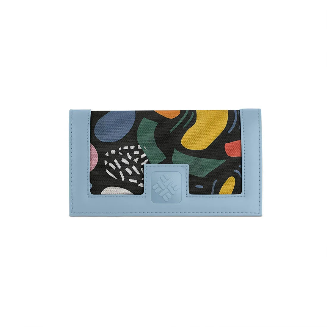 Blue Sleek Elegance Fold Wallet Featuring Bold Geometric Pops - 2