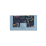 Blue Sleek Elegance Fold Wallet  with Ethereal Watercolor Waves - 2