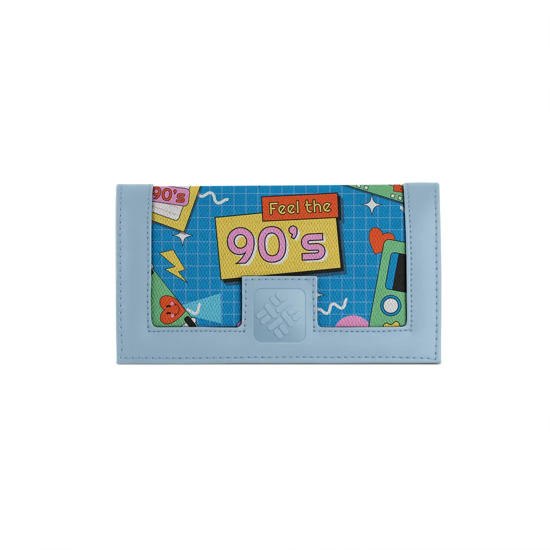 Blue Sleek Elegance Fold Wallet with Nostalgic 90’s Vibes - 2