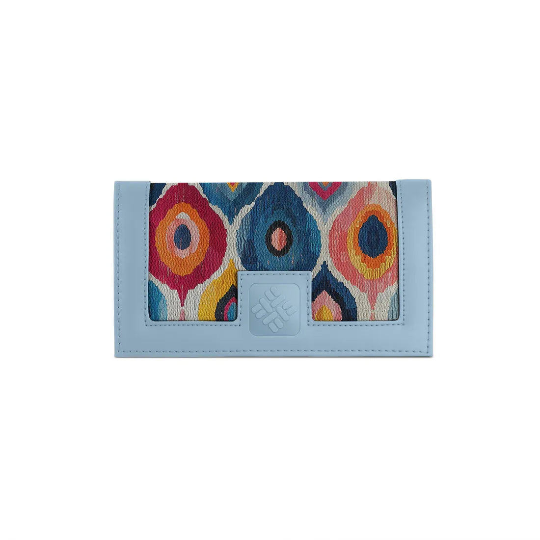 Blue Sleek Elegance Fold Wallet with Vibrant Abstract Ikat Pattern - 2