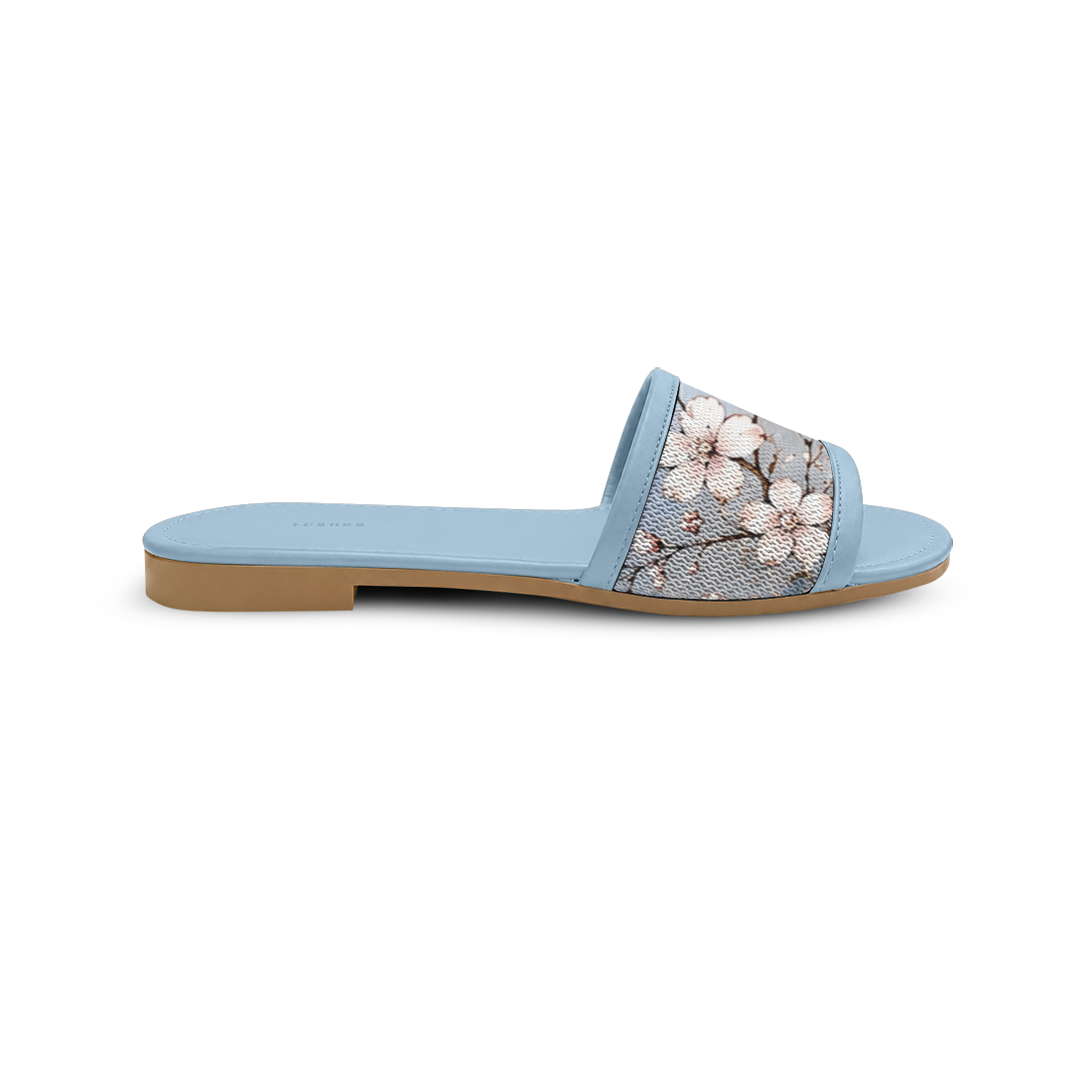 Blue Drift Slides Delicate Cherry Blossom Floral Print