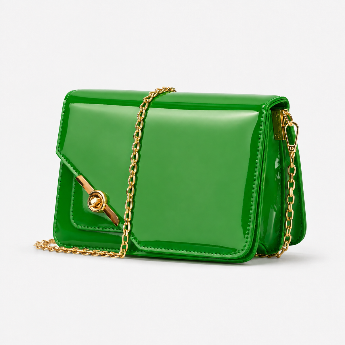 Bright Green Chain Crossbody Bag – Twist & Go - 2 Chain Crossbody Bag – Twist & Go | ECADRA