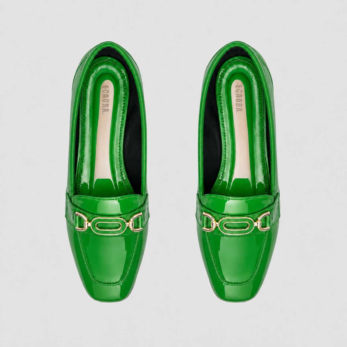 Bright Green Chain Loafers – Step Into Your Power | ECADRA