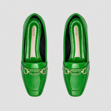 Bright Green Chain Loafers – Step Into Your Power | ECADRA