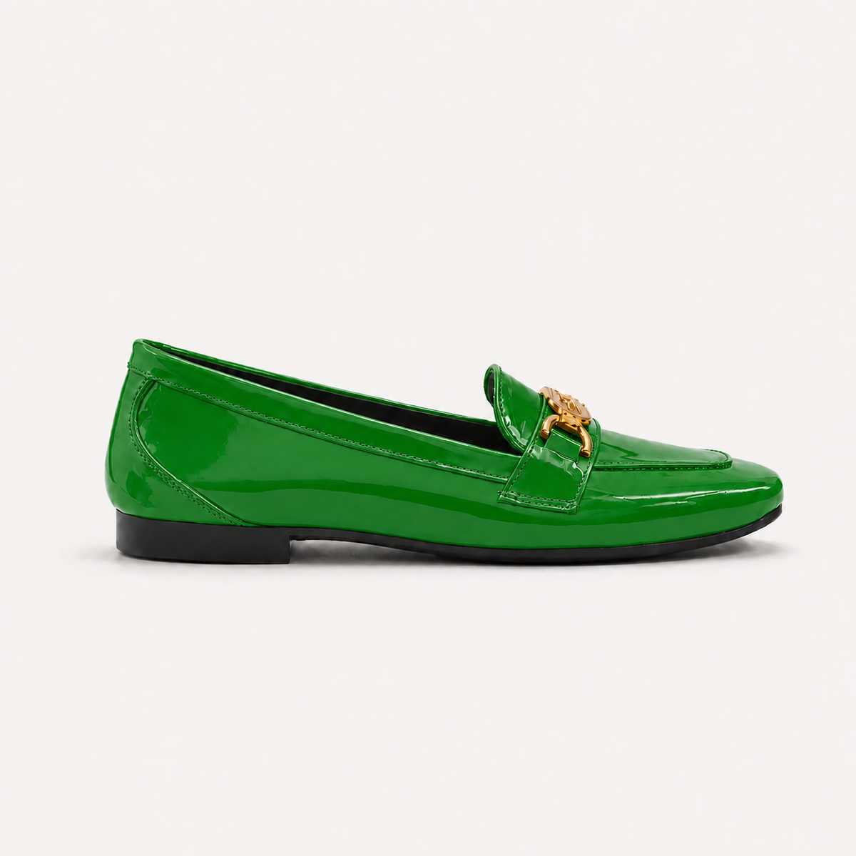Bright Green Chain Loafers – Step Into Your Power - 2 | ECADRA