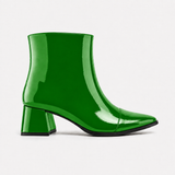 Bright Green Gloss Muse Ankle Boots - Patent Leather - 2 | ECADRA