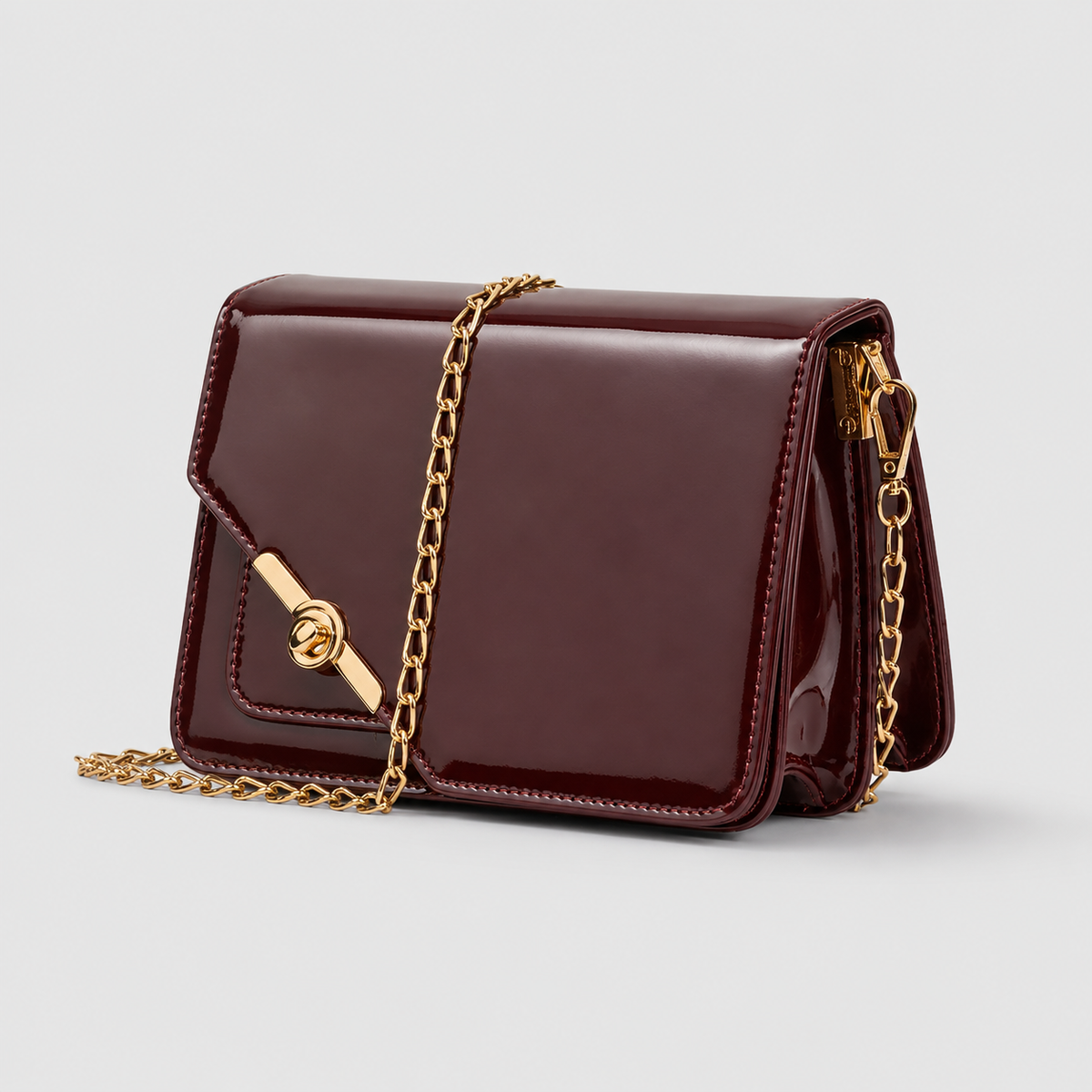 Burgundy Chain Crossbody Bag – Twist & Go - 2 Chain Crossbody Bag – Twist & Go | ECADRA
